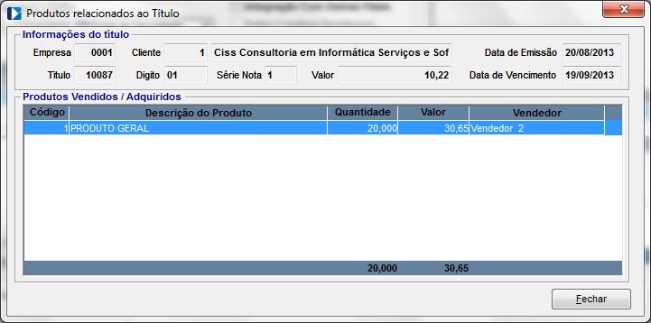 Desconto/ Juros no Total Nesta opção o sistema possibilita ao usuário estar oferecendo desconto no título