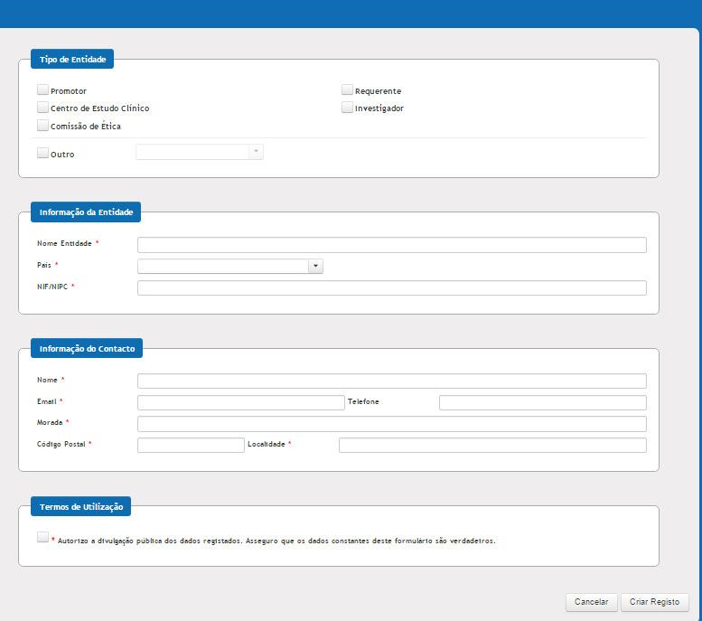 Registo no RNEC Registo obrigatório e prévio (fins de submissão eletrónica de