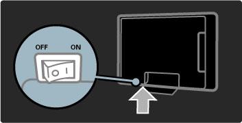 1.3 Teclas no televisor Botão de ligar/desligar Ligue ou desligue o televisor com o botão de ligar/desligar situado no lado direito do televisor. Quando desligado, o televisor não consome energia.