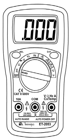 MULTÍMETRO DIGITAL Digital Multimeter ET-1953 ET-1953 * Imagem meramente ilustrativa.