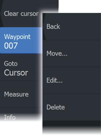 caixa de diálogo. O símbolo que selecionar é utilizado para o waypoint criado.