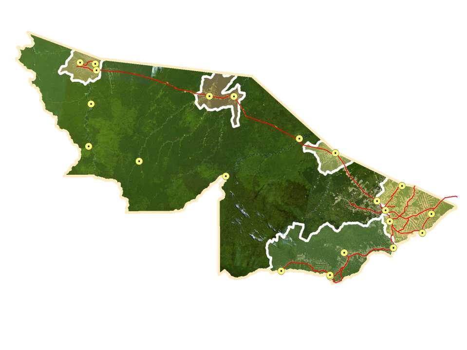 Zonas Especiais de Desenvolvimento (ZED) Foco: - Conter o desmatamento - Reverter o impacto ambiental e social - Consolidar empreendimentos de base florestal