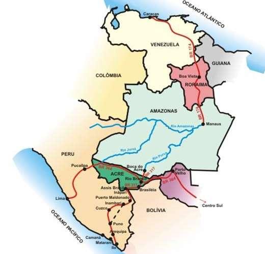 Empreendimentos regionais de maior impacto e sua articulação com a Integração Sul Americana (Oceano Pacífico