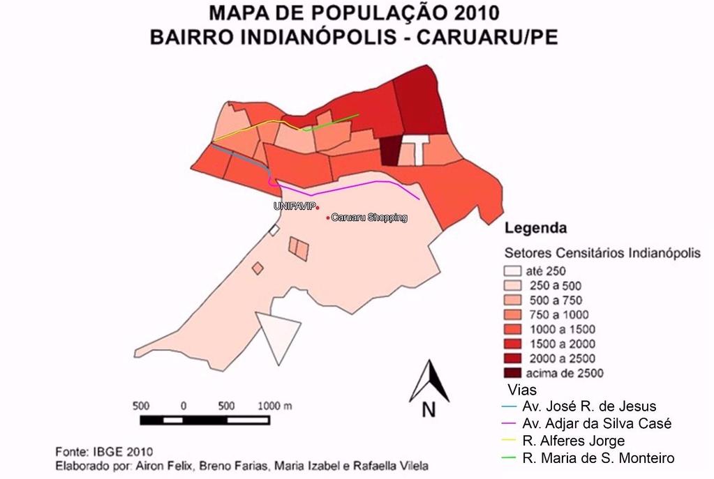 Figura 02 Mapas de população do Bairro Indianópolis