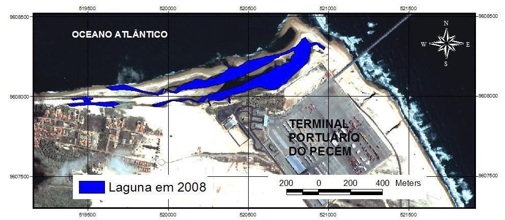 Nos meses analisados em campo, a laguna teve mudanças significativas na sua morfologia, não mais se enquadrando como laguna aberta, mas sim, agora, como laguna parcialmente fechada.