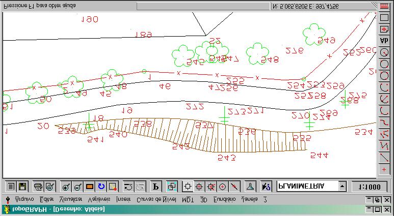 Módulo Topografia Iniciando o Sistema topograph 98 SPLIN 771 761 764 765 768 769 PLINHA 778 780 781 SPLIN 781 784 778 DEFCOR 255 SPLIN 32 752 760 758 757 SPLIN 33 753 756 PADLIN CERCA DEFCOR 249