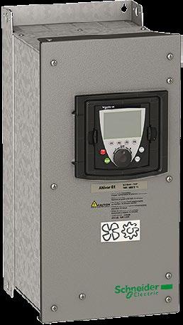 Altivar 61 0,37 800 kw Máquinas para bombeamento, ventilação Inversores de frequência IP54 Dimensões (mm) largura x altura x profundidade ATV61W e ATV61E TA2 : 240 x 490 x 296 TD : 310 x 665 x 340