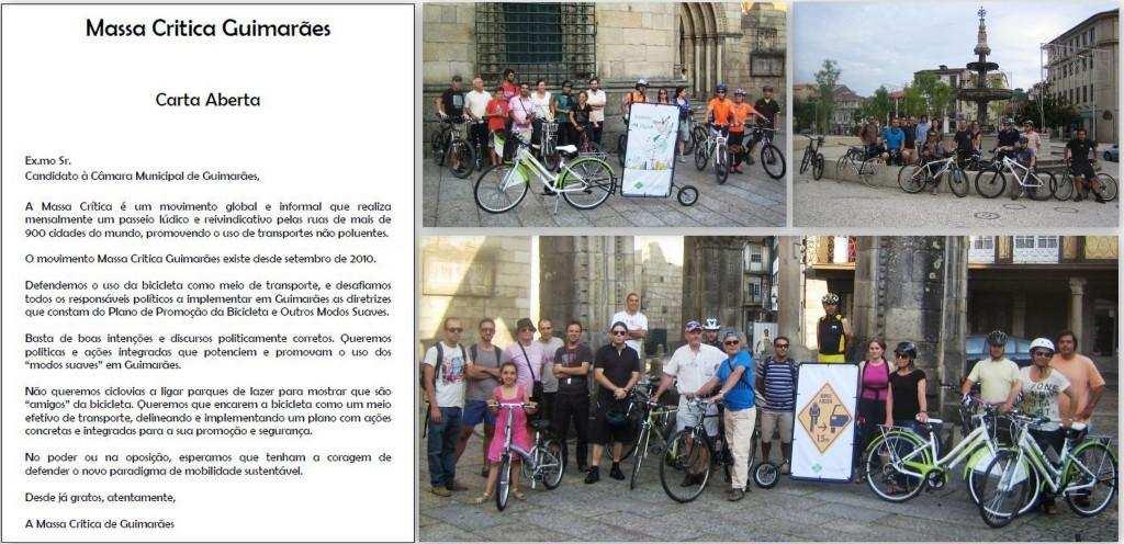 4 MASSA CRITICA Colaboramos de forma ativa na Massa Critica Guimarães, um movimento informal de promoção da mobilidade ciclável.