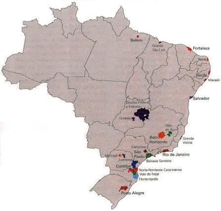 Regiões metropolitanas nacionais*