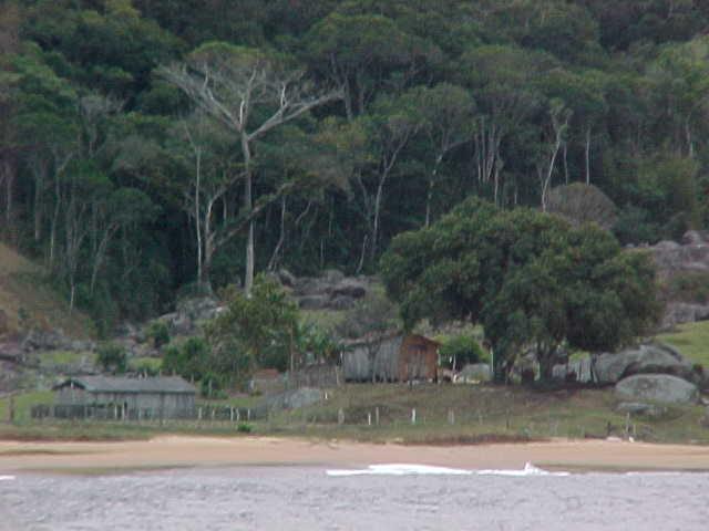 Ficha 1 = Vista das ocupações da orla e da supressão da vegetação de