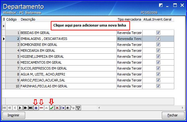 Observação: Para cadastrar seções, categorias, subcategorias, marcas, unidades e cadastro para web (caso seja a política da empresa e o parâmetro 2591 esteja marcado como Sim), siga o mesmo