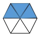 7 P e rgunt e : Quanto é mais? 3 triângulos azuis mais 3 triângulos brancos nos dão todos os 6 triângulos nos quais o hexágono foi dividido, portanto. P e rgunt e : Quanto é? A fração é igual a 1.