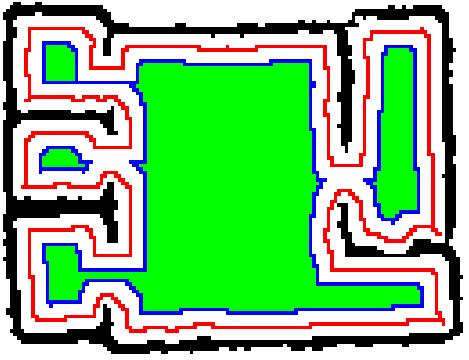 Particle Selection based on Potential Fields By considering the maximum robot s distance from the walls