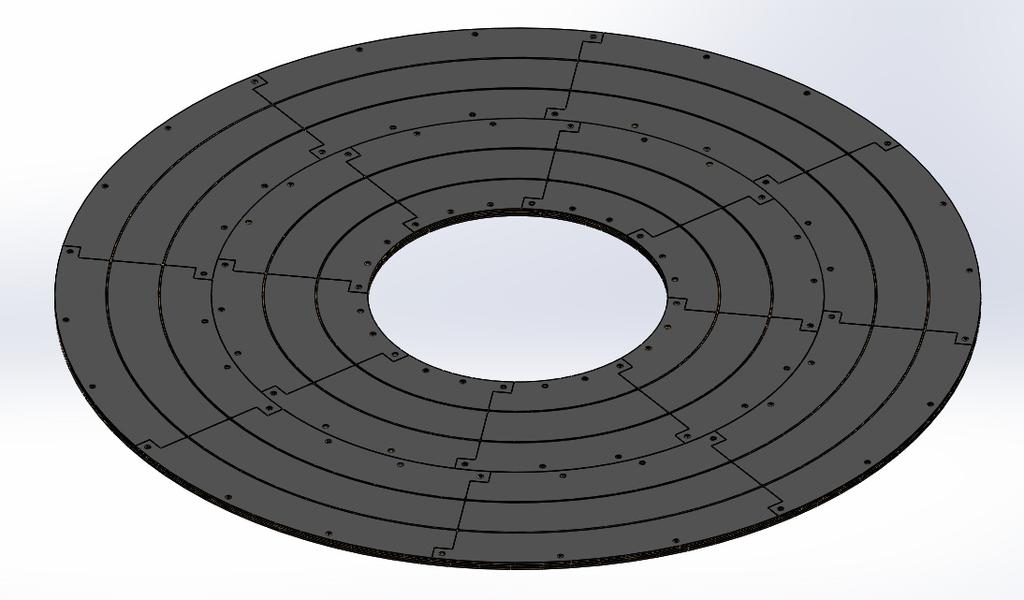 Figura 4 - Skidpads Montadas Para a caracterização da dinâmica longitudinal do veiculo foram construidos