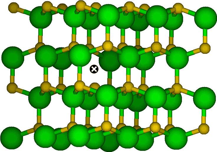 Foi retirado um átomo de In do meio da estrutura, ficando uma lacuna, como pode ser visto na figura 3.11.