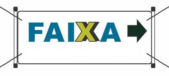 3. FAIXAS 3.1. FAIXA, TIPO 1 Faixa em lona, calculado em m²; Impressão: em policromia; Acabamento: tubetes nas partes laterais, com cordão; Arquivo fornecido pelo cliente 3.2.