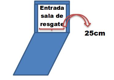 Opcionalmente, podem existir plataformas para entrada e para saída da rampa. As plataformas serão obrigatórias quando a rampa for paralela a alguma sala (como nas configurações C, D e E na Figura 5).