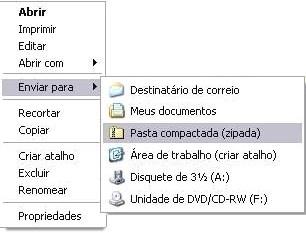 .. exibe uma caixa de diálogo que permite ao usuário indicar o nome da pasta destino na qual se deseja extrair os itens. Figura 5: Caixa de Diálogo Extrair para... 8.