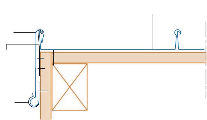 Instalação dos acessórios de acabamento Remate lateral Para a fixação dos elementos VMZ Dexter no remate lateral é necessário que as presilhas laterais sejam dobradas para serem fixas à chapa e ao