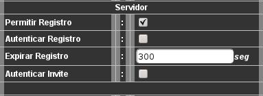 Autenticar Invite Uma vez marcado, o MGC exigirá a senha dos dispositivos VoIP registrados quando estes requisitarem a geração de chamadas.