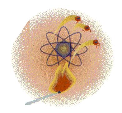 Figura 1.3 Movimentos dos elétrons no átomo de silício com aquecimento.