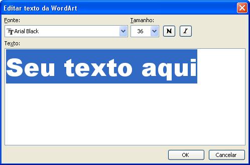 O Segundo como o próprio nome já diz, nos permite colocar no texto uma grande variedade de formas já prontas. Então chega de conversa e vamos à prática! 4.1. Inserindo WordArt. 1.