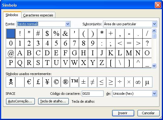 Inserindo Símbolos Para facilitar nosso trabalho, vamos abrir um texto pronto, ou seja, um texto que já esta salvo em nosso computador. 1.