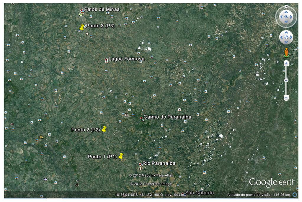 34 Fig.1 Mapa da localização dos pontos.