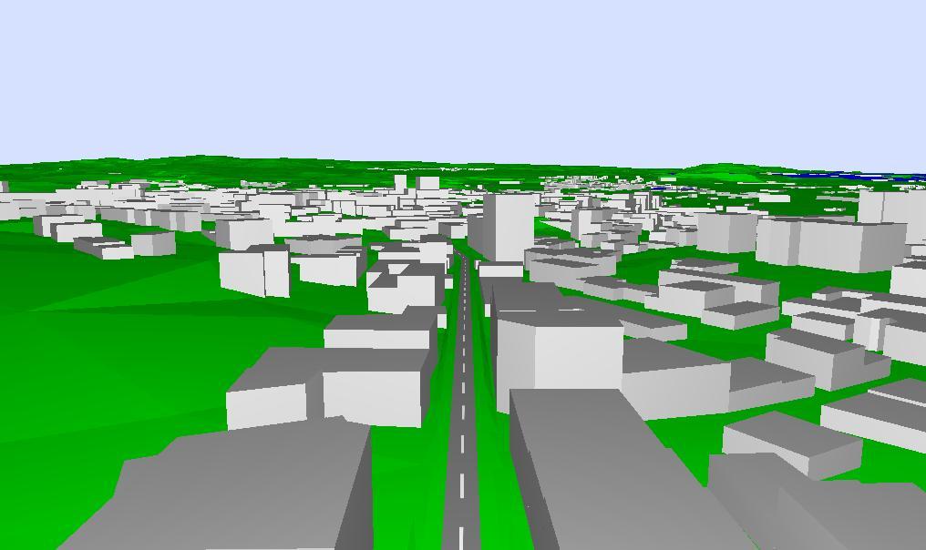 de ruído. Figura 3 Vista tridimensional sobre a zona de Rio Maior.