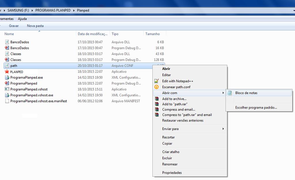 135 Abra o SQL Server e copie as informações para o arquivo path