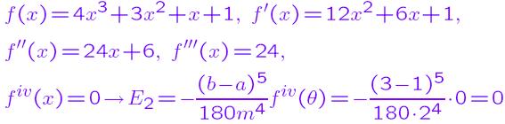 Exemplo: Utilizando a regra do 1/3 de Simpson com m = 2