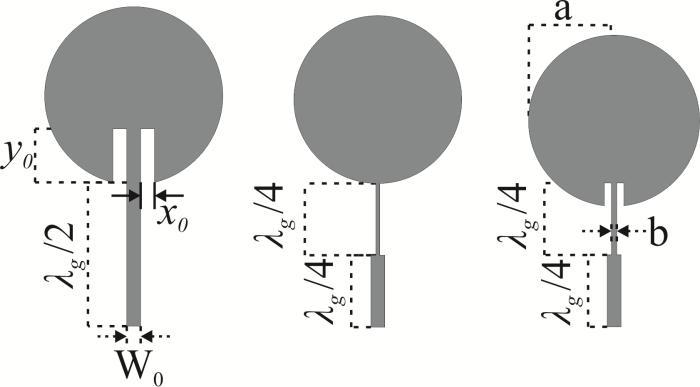 A antena foi projetada para a frequência central de (f r ) padronizada em 2,44 GHz para sistemas de comunicação ISM (IEEE 82.b).