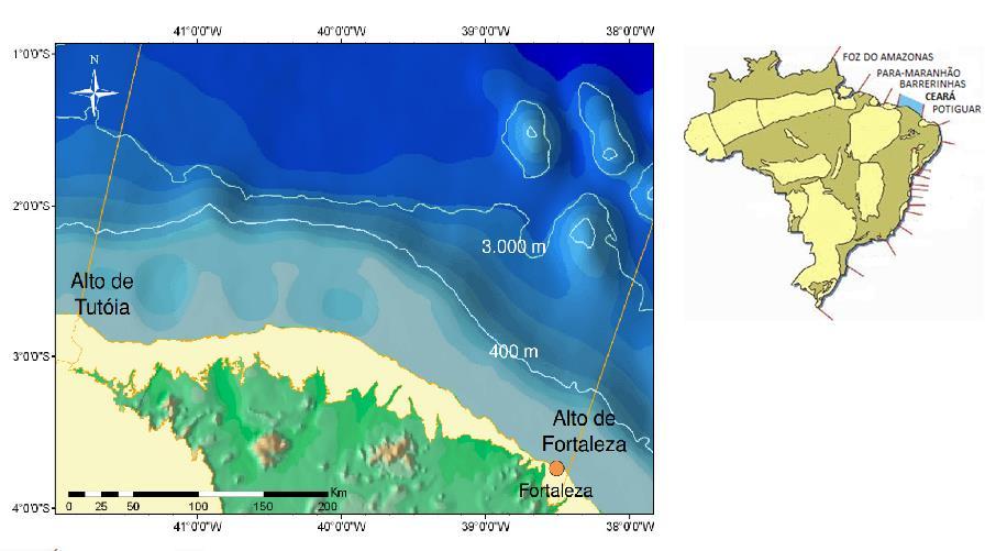 Figura 1 Localização e limites da Bacia do Ceará (modificada de ANP, 2013).