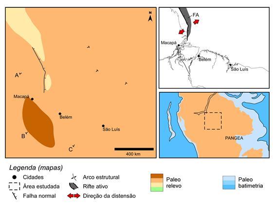 Figura 4 - Mapa paleogeográfico do Neotriássico.