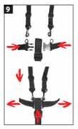 Ajuste o cinto de segurança 9) Para utilizar o cinto de segurança, trave as