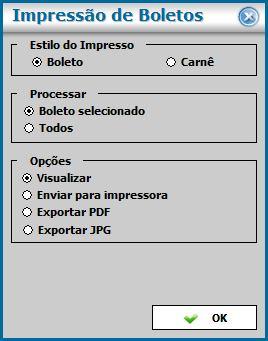 Os campos Status, Banco e Conta serão preenchidos de acordo com as informações selecionadas.