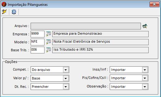 nosso suporte técnico para que o mesmo desenvolva o layout de importação, será necessário que o usuário tenha o layout