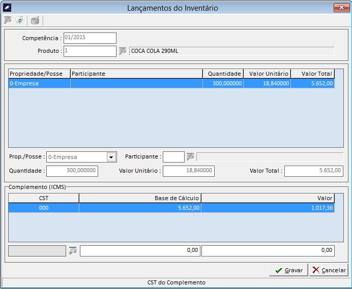 14. 5 LANÇAMENTOS ESTOQUE (INVENTÁRIO / ESTOQUE LANÇAMENTOS ESTOQUE) Os lançamentos de estoque no sistema são exclusivamente utilizados para a exportação para o Sefaz SP que solicitou por meio da