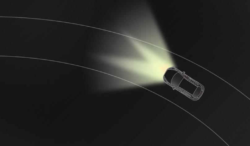 regressando aos máximos assim que a estrada car livre. ADAPTIVE FRONT LIGHTING SYSTEM Aumente a visibilidade durante a condução noturna com o Sistema de Faróis Direcionáveis.