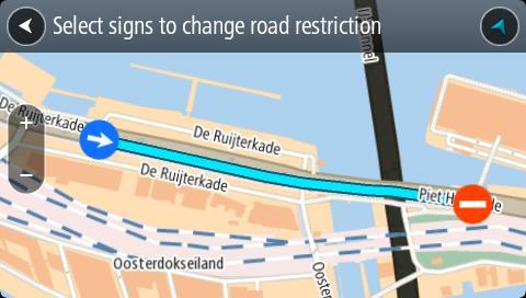 6. Selecione o tipo de alteração de mapa que deseja aplicar. Nota: se desejar informar uma alteração de mapa de um tipo não mostrado no menu, use o Map Share Reporter em tomtom.com. 7.