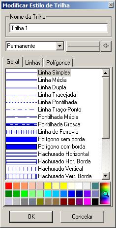 4.3 Editando Várias Trilhas ao Mesmo Tempo Para mudar a cor, o estilo e o nome de várias Trilhas ao mesmo tempo, deve-se primeiro selecionar as Trilhas desejadas através das ferramentas de seleção já