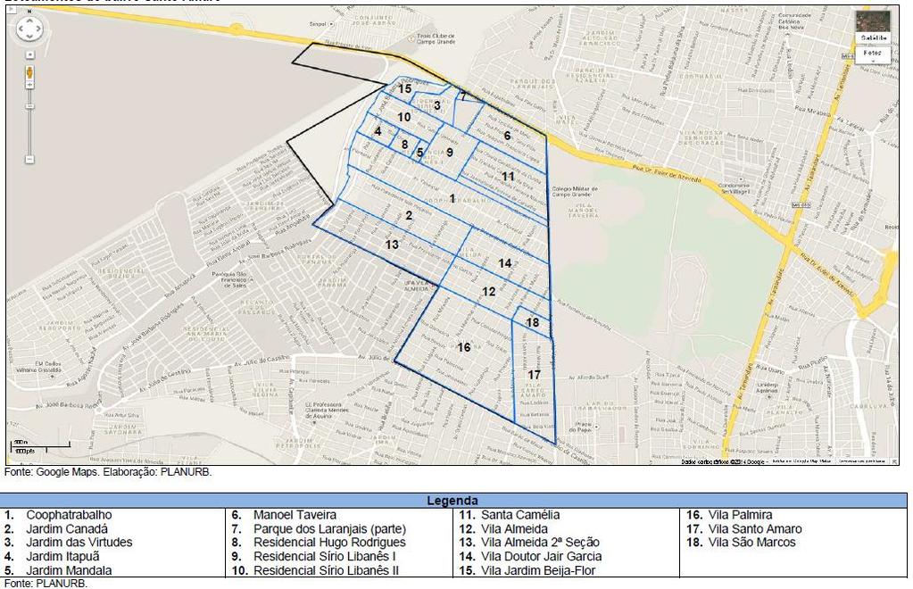 270 Parcelamentos do bairro Santo