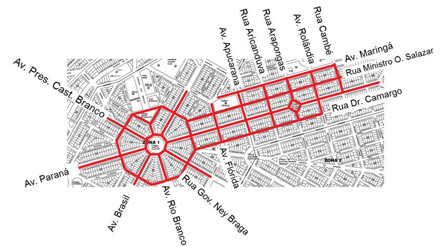 De acordo com a empresa que faz a assessoria do serviço Caiuá (2012), o objetivo do sistema de estacionamento rotativo Zona Azul é criar a rotatividade no estacionamento de veículos nas áreas de