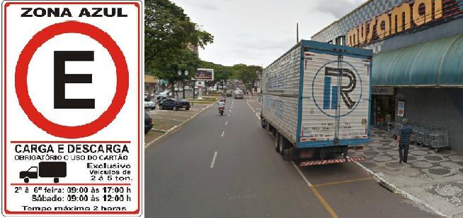 Sua importância está relacionada a praticidade dos motoristas que desempenham este serviço. Figura 8 Estacionamento reservado para Carga e Desgarga 3.