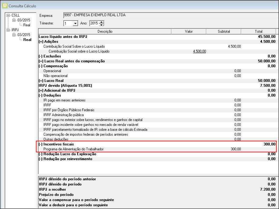 6- CÁLCULOS: ao efetuar o cálculo do 1º Trimestre por exemplo, será utilizada uma parcela