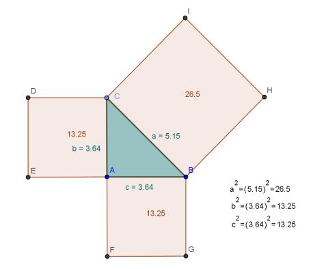 10 Atividade 4: Teorema de Pitágoras A seguir apresentamos o passo a passo para a construção de uma atividade que permite o entendimento de uma das demonstrações do teorema de Pitágoras.