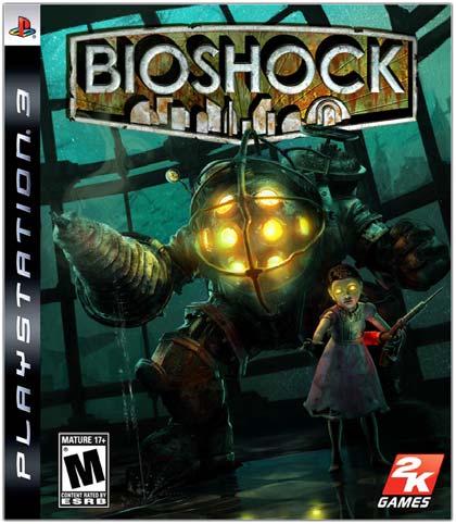 Ícones de BioSock, Big Daddy e Little Sister: Figura 19: Capa do jogo BioShock para Xbox 360. Figura 20: Capa do jogo BioShock para PS3.