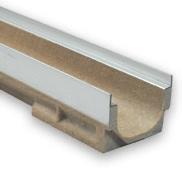 K Canal de concreto polímero/betão polímero tipo ULMA, modelo K, largura exterior 130mm, largura interior 100mm e altura exterior