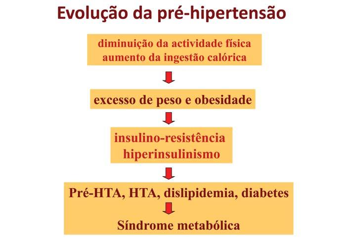 Estratificação do risco e controlo da pressão arterial Figura 3 Evolução da pré-hipertensão, desde a influência dos estilos de vida à síndrome metabólica Hipertensão sistólica versus diastólica.