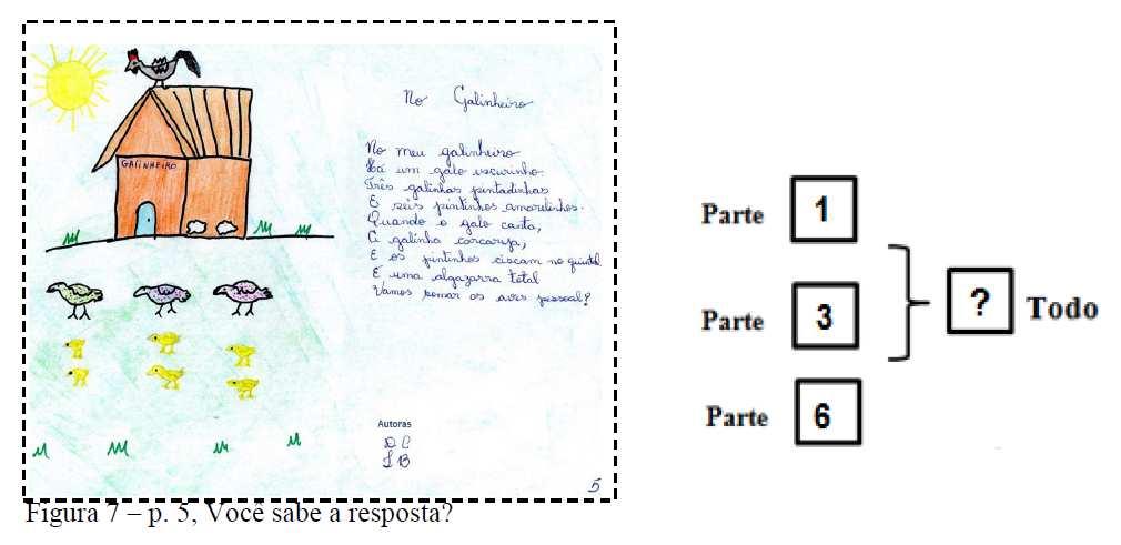 Poemas Problemas: Uma experiência de formação continuada para o Ciclo de Alfabetização 8 Para ilustrar os problemas de composição encontrados, apresentamos um problema do livro Você sabe a resposta?